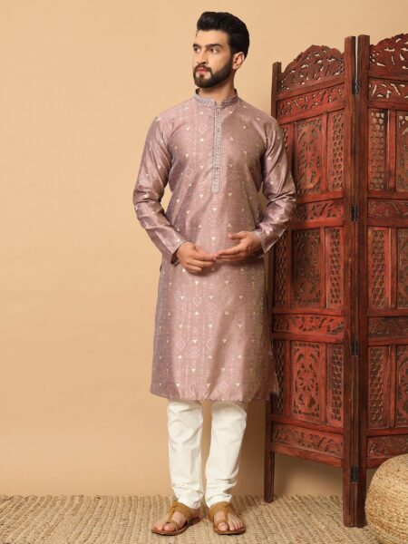 Jacquard kurta and pajama