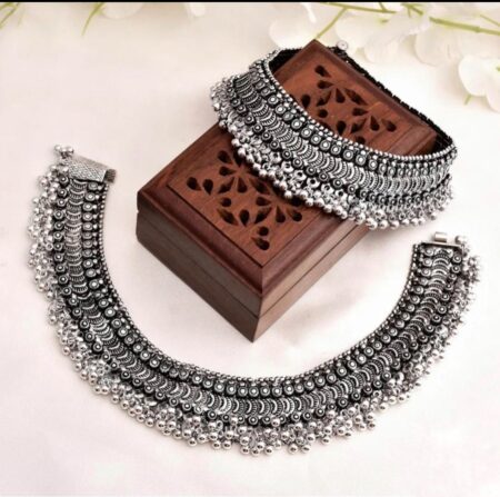 Beautiful Oxidised Anklets