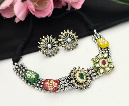 Oxidised Chocker Set