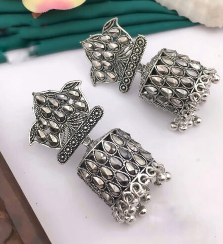 Oxidised Jhumkas