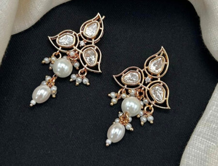 Gold and Pearl Earrings