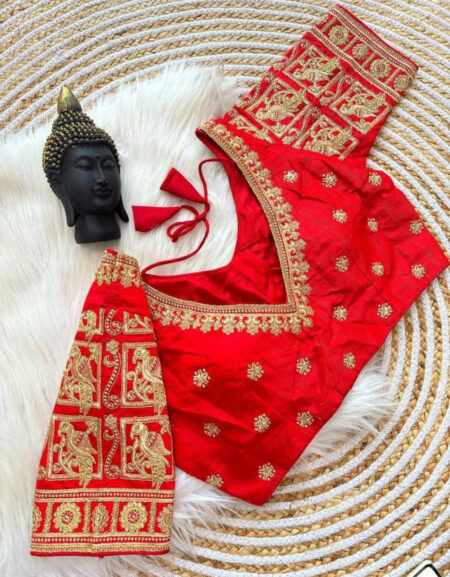 Red Bridal Ready Made blouse