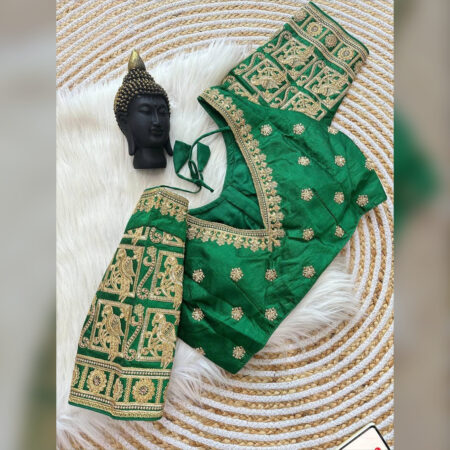 Green Bridal Readymade Blouse