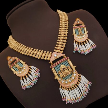 Palki Design Unique High Gold Necklace Set