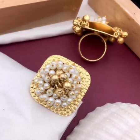 Gold and Pearl Rings Collection 1