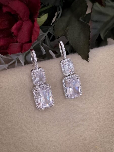 Colour stone AD earrings