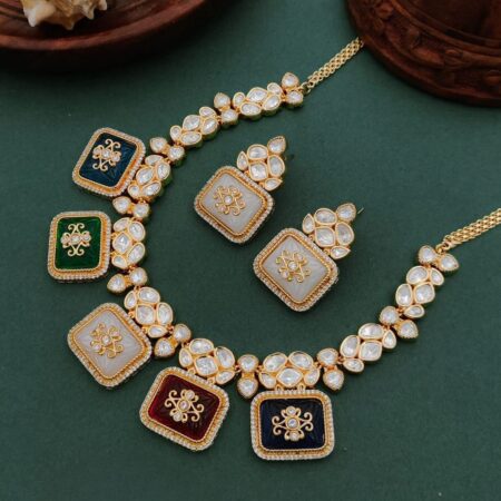 Sabyasachi Inspired Victorian Polki Kundan Jewellery Set