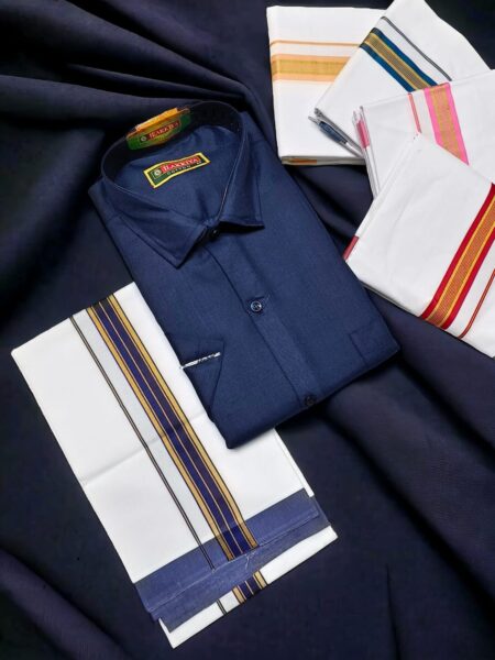 Cotton Blended Dhoties & shirt