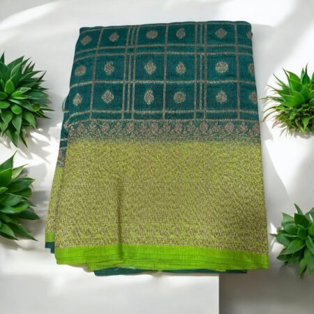 Dark and Light Green Saree