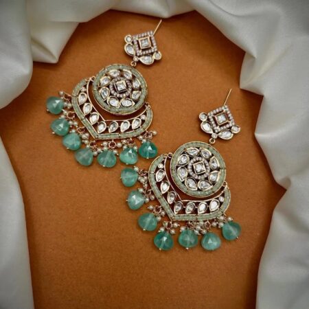 Carat Plated Kundan Statement Earrings