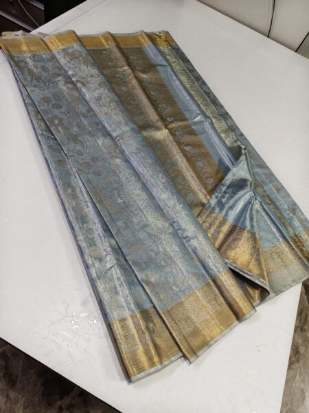 Ahimsa Silk Silver And Gold Pure Kanchipuram Handwoven Sarees