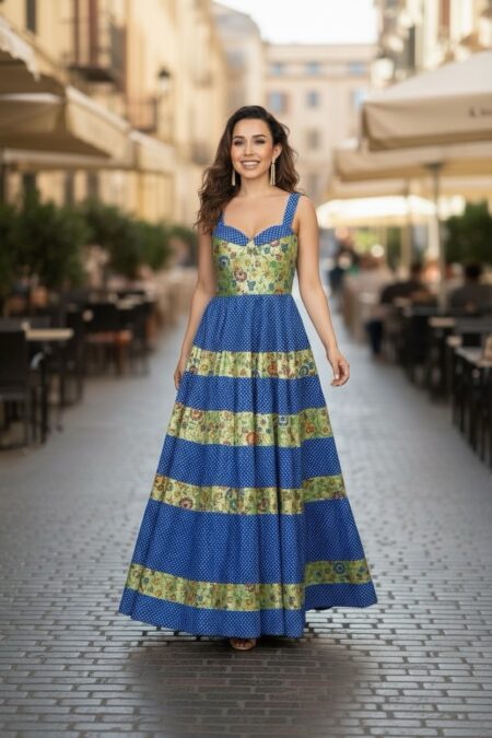 Banarasi silk cocktail night/ prom gown