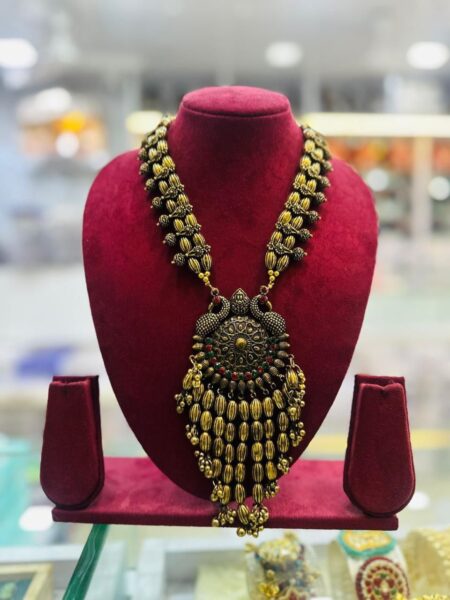 Brass and antique gold necklace