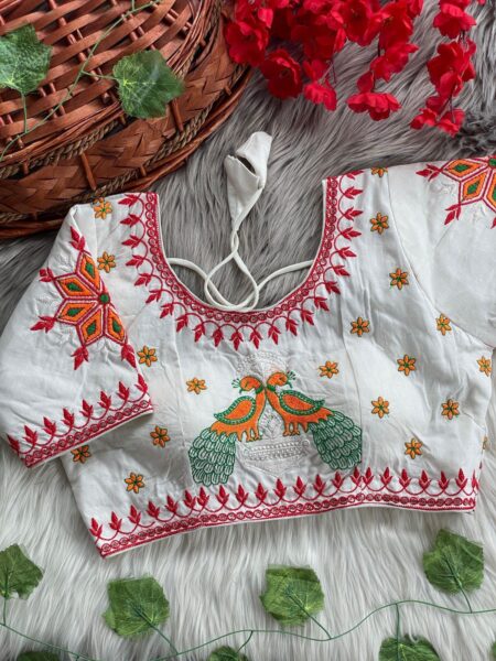 White embroidered blouse