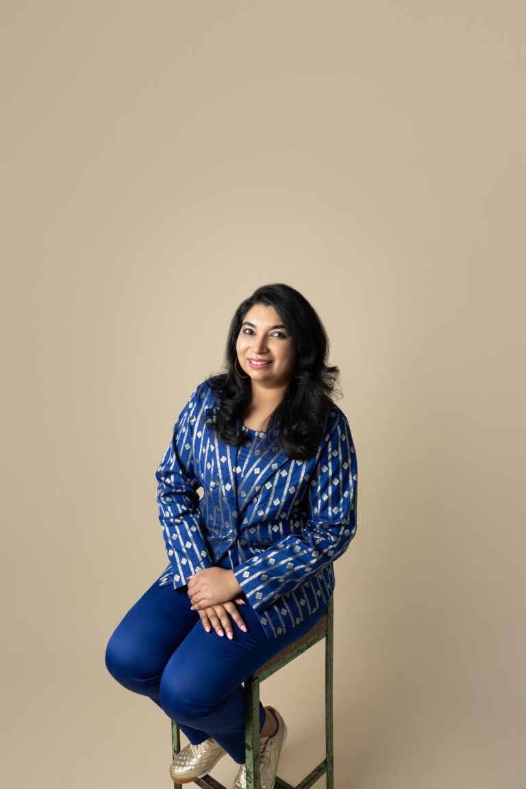 Royal Blue Banarasi Silk Blazer