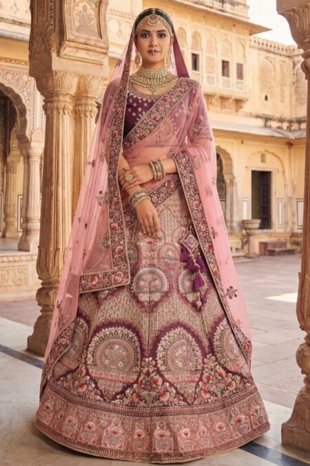 Velvet heavy embroidered Lehenga choli and dupatta